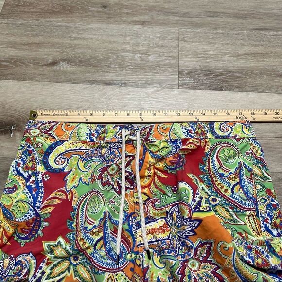 Polo Ralph Lauren Swim Trunks Mens Large Multicolor Paisley Lined Shorts 7"L - Picture 3 of 8